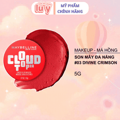 Son Môi & Má Hồng Maybelline Cloudtopia 03 Divine Crimson 5g