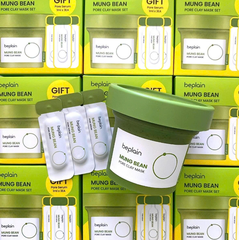 Mặt Nạ Đất Sét Beplain Mung Bean Pore Clay 120g + Tặng 3 Sample