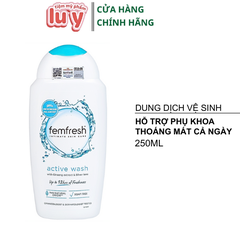 Dung dịch vệ sinh phụ nữ Femfresh màu xanh (250ml) - Thoáng mát [Cty - Full VAT]