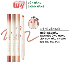 Chì Kẻ Viền Môi 2 Đầu Romand #01 - Base Đào