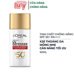 Kem Chống Nắng LOREAL Invisible Fluid 20X - Vạch đỏ