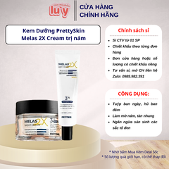 Kem Dưỡng PrettySkin Dưỡng Trắng, Mờ Nám Melas 2X - Tuýp Ban Ngày