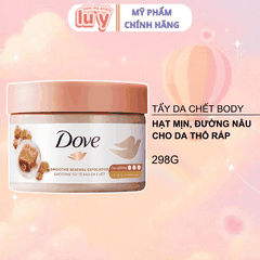 Tẩy Da Chết Dove Hương Dừa + Đường Nâu 280G Mẫu Mới
