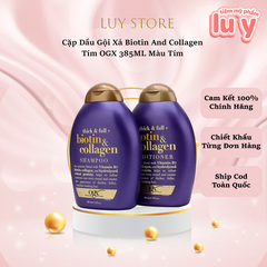 Cặp dầu gội xả BIOTIN Collagen - Tím