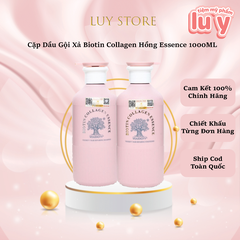 Cặp Dầu Gội Xả BIOTIN Collagen Hồng Essence 1000ML [Cty - Full VAT]