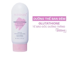 Kem Dưỡng Thể Ban Đêm Whisis Premium Glutathione Whitening Body Lotion  Có Tem Phụ,  200ml [Cty - Full VAT]