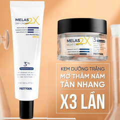 Kem Dưỡng PrettySkin Dưỡng Trắng, Mờ Nám Melas 2X - Tuýp Ban Ngày