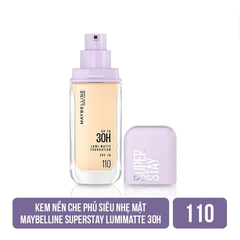 Kem Nền Maybelline Superstay #110 Lumi Matte 30H Foundation Bắt Sáng Che Phủ Siêu Nhẹ