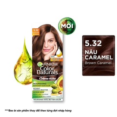 Kem Nhuộm Tóc Chuẩn Màu Garnier Nâu Caramel [Cty - Full VAT]