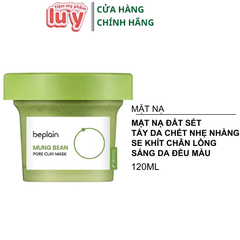 Mặt Nạ Đất Sét Beplain Mung Bean Pore Clay 120g + Tặng 3 Sample