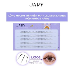 Lông Mi Giả Cụm Tự Nhiên JARY CLUSTER LASHES - LC102 Mi Dưới (Hộp Nhựa 5 Hàng) [Cty - Full VAT]