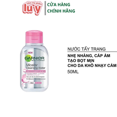 Nước Tẩy Trang Garnier Mini 50ML Pháp - Hồng Da Thường [Cty - Free VAT]