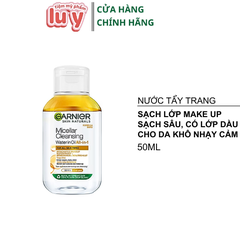 Nước Tẩy Trang Garnier Mini 50ML Pháp - Vàng Dầu Makeup [Cty - Free VAT]