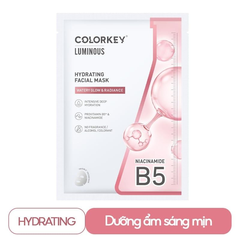 Mặt nạ giấy Colorkey Luminous Vitamin B5 Hồng - Dưỡng Ẩm, Sáng Mịn
