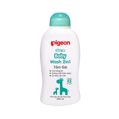 Tắm gội Pigeon 200ml màu xanh mẫu mới