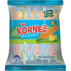 Bánh Oishi bắp trái phủ phô mai 80g