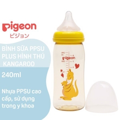 Bình Sữa PPSU Plus Pigeon Hình Thú - Kangaroo 240ml