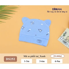 Mũ sơ sinh bo tròn Dokma DS252