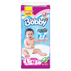 Tã dán Bobby Fresh size L 42 (cho bé 9 - 13kg)