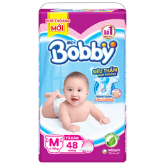Tã dán Bobby siêu thấm size M48 (6-11kg)