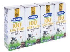 VNM 100% Sôcôla 180ml (Lốc 4 hộp)