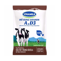 Sữa dinh dưỡng socola Vinamilk A&D3 bịch 220ml
