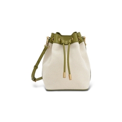 CHARLES&KEITH WOVEN HANDLE CANVAS BUCKET BAG - MULTI ( CK2-10840452-1)