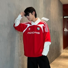 ADIDAS ADILENIUM OVERSIZED SHORT SLEEVE JERSEY 'Better Scarlet' - IW3637