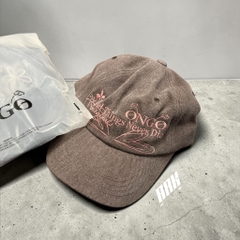 ONGO DENIM FLOWER KNOT CAP (Vintage Brown)