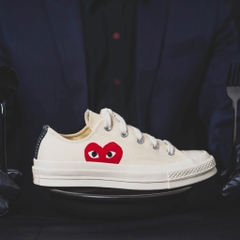 CONVERSE CHUCK 70 CDG PLAY LOW WHITE - 150207C