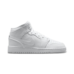 AIR JORDAN 1 MID TRIPLE WHITE 2023 (GS) (554725 136)