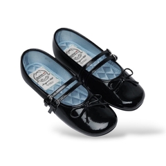 Rockfish Square Toe Two Strap Maryjane ( Enamel ) / Black