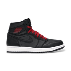 JORDAN 1 RETRO HIGH BLACK SATIN GYM RED - 555088 060