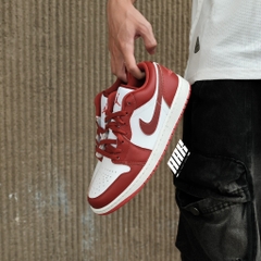 NIKE AIR JORDAN 1 LOW SE  "WHITE DUNE RED"  (FJ3459 160)
