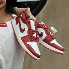 NIKE AIR JORDAN 1 LOW SE  "WHITE DUNE RED"  (FJ3459 160)