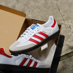 ADIDAS SAMBA OG ( IG1025) WHITE/ BETTER SCARLET