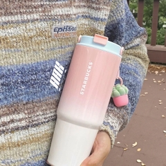 Starbucks Summer Succulent Pink Tumbler W/ Keychain