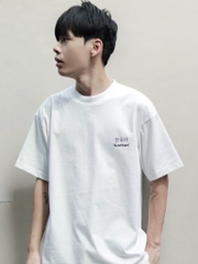 YONSEI 'Korean' LOGO STANDARD ALL WHITE T-SHIRT