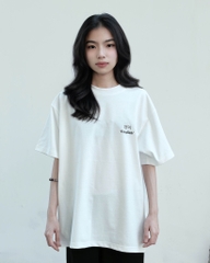 YONSEI 'English' LOGO STANDARD ALL WHITE T-SHIRT