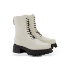CHARLES&KEITH CASUAL STYLE FAUX FUR PLAIN BLOCK HEELS FORMAL STYLE / CHALK (CK1 90900099)