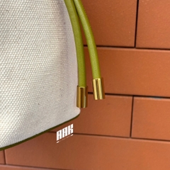 CHARLES&KEITH WOVEN HANDLE CANVAS BUCKET BAG - MULTI ( CK2-10840452-1)