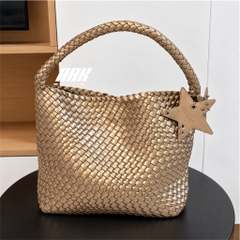 Ecoday Woven Tote Bag "Champagne Color"