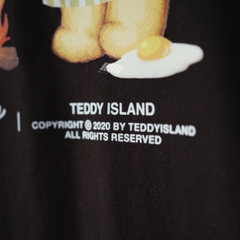 TEDDY ISLAND TEE - TWIN TEDDY BACK VIEW (22SS11) - BLACK