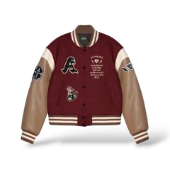 AFGK FW22 Letter Statue Character Stitching ll Varsity Jacket / Red ( AFL39)
