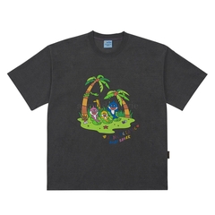 [PINKFONG X ADLV] Jungle Family Short Sleeve T-shirt Washing Grey - ADLV21SS SSPFJF WGR