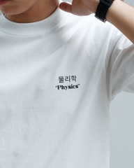 YONSEI 'Physics' LOGO STANDARD ALL WHITE T-SHIRT