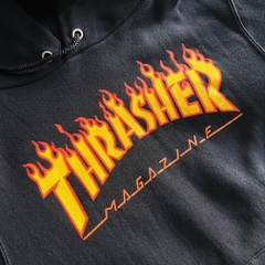 THRASHER FLAME HOODIE BLACK