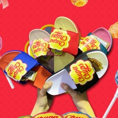 SHOOPEN X CHUPA CHUPS SLIPPERS GREEN - AFDU79S02