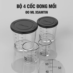 Bộ 4 Cốc Đong Mồi Đo ml Xsamtin