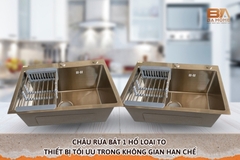 Chậu Rửa Bát 1 Hố Loại To – Thiết Bị Tối Ưu Trong Không Gian Hạn Chế